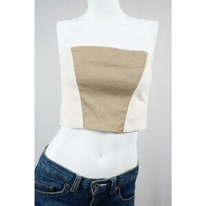 Papermoon Clothing Tube Top Canvas Two-tone Woman's Small NWT!